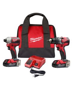 M18 18 Volt Cordless Compact Brushless Drill/Impact Driver Combo Kit