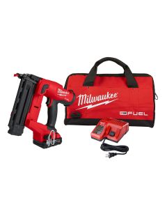 M18 FUEL 18 Volt Lithium-Ion Cordless 18 Gauge Brad Nailer Kit