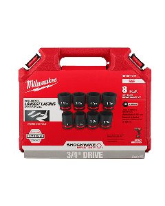 8PC SHOCKWAVE Impact Duty™ 3/4" Drive SAE Standard 6 Point Socket Set