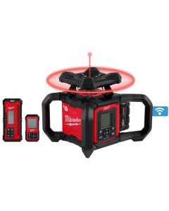 M18™ Red Exterior Dual Slope Rotary Laser Level Kit w/ Receiver, Remote, Grade Rod & Tripod