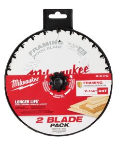 7-1/4" 24T Framing Circular Saw Blade 2PK