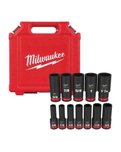 12PCSHOCKWAVE Impact Duty™ 1/2" Drive SAE Deep 6 Point Socket Set