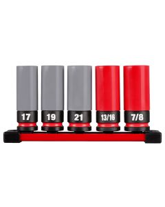 SHOCKWAVE Impact Duty™ 1/2 Drive SAE & Metric 5PC Lug Nut Wheel Socket Set