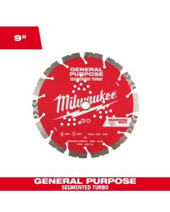 9" DIAMOND MAX™ Segmented Turbo, General Purpose Diamond Blade