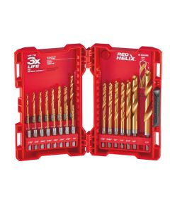 SHOCKWAVE RED HELIX Titanium Drill Bit Set - 23 PC