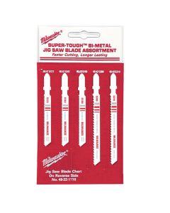 T-Shank Jig Saw Blade Assortment for Metal & Wood Cutting, General Purpose Assortment