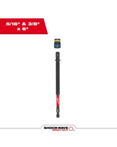 SHOCKWAVE™ Impact Duty 5/16” and 3/8” x 6” QUIK-CLEAR™ 2-in-1 Magnetic Nut Driver