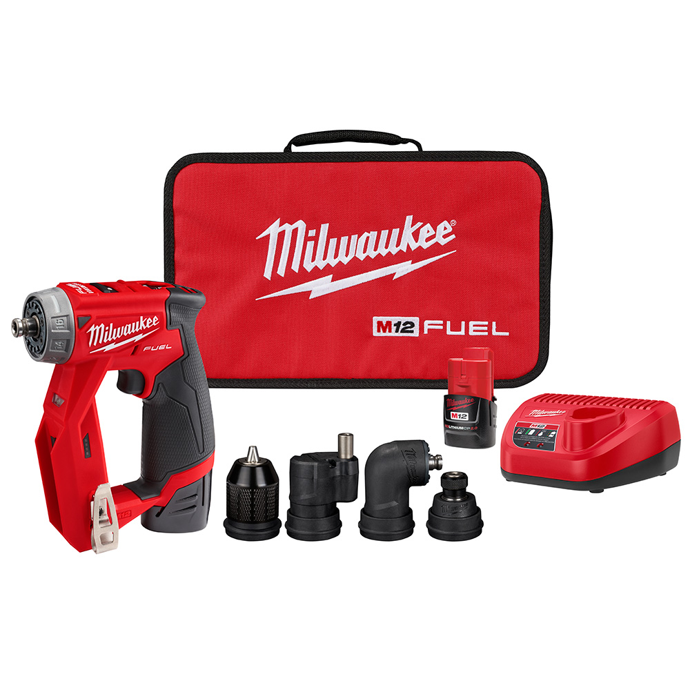 M12 FUEL 12 Volt Lithium-Ion Brushless Cordless 4-in-1 Installation 3/8 in. Drill Driver W/ 4 Tool Head Kit