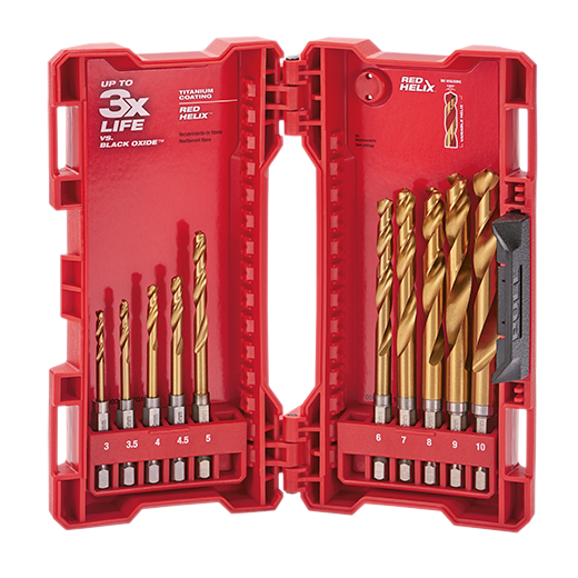 SHOCKWAVE™ RED HELIX™ Titanium Metric Set - 10 PC