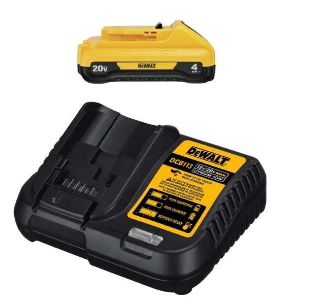 20-Volt MAX Compact Lithium-Ion 4.0Ah Battery Pack with 12-Volt to 20-Volt MAX Charger