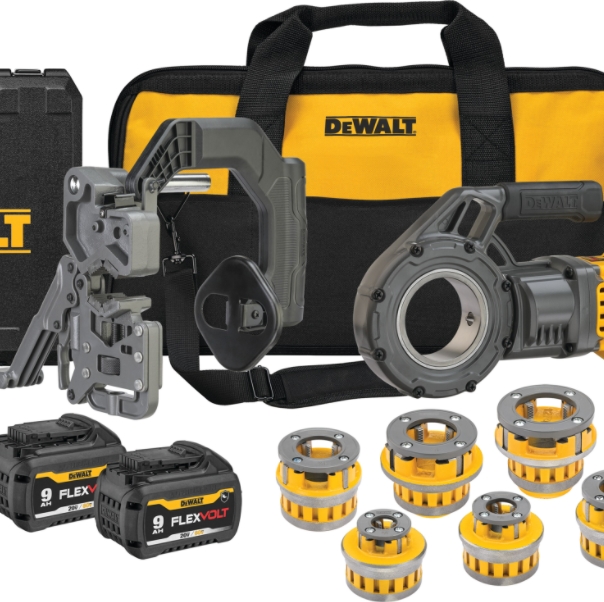 FLEXVOLT 60V MAX* CORDLESS PIPE THREADER KIT WITH DIE HEADS