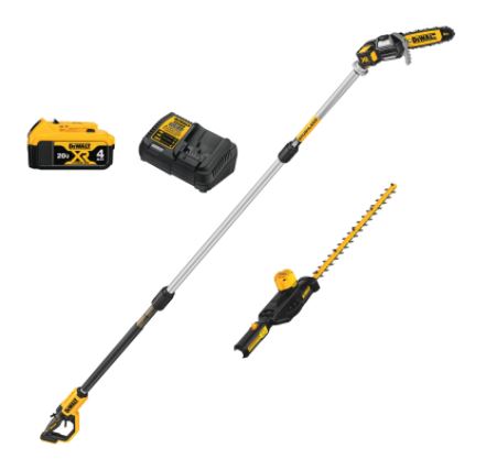 20V MAX* CORDLESS POLE SAW AND POLE HEDGE TRIMMER COMBO KIT