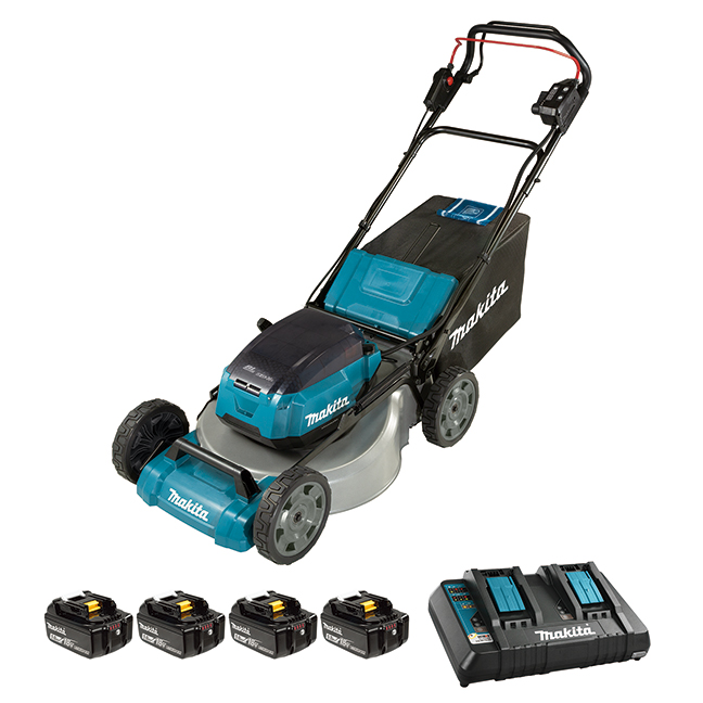 36V (18V x 2) LXT Brushless Cordless 21" Self Propelled Lawn Mower w/XPT (5.0Ah x 4 Kit)