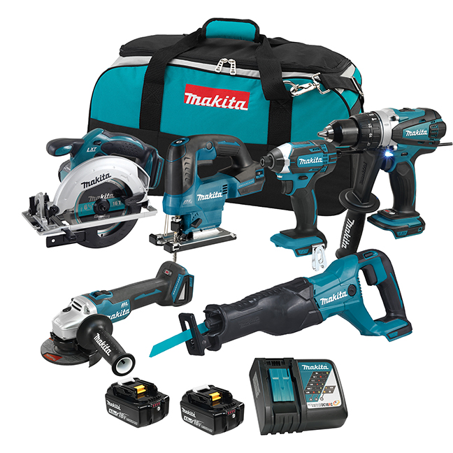 18V LXT 6 Tool Combo Kit, 4.0Ah x2 - DLX6123M