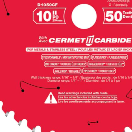 Freud 10'' x  50T'  Ferrous Metal Cutting Blade