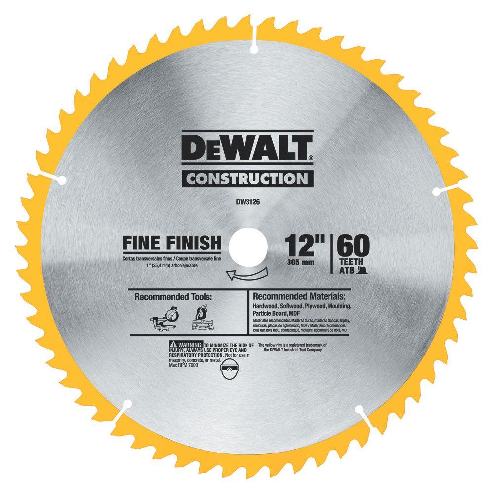 20 Series 12 in. 60T Fine Finish Saw Blade