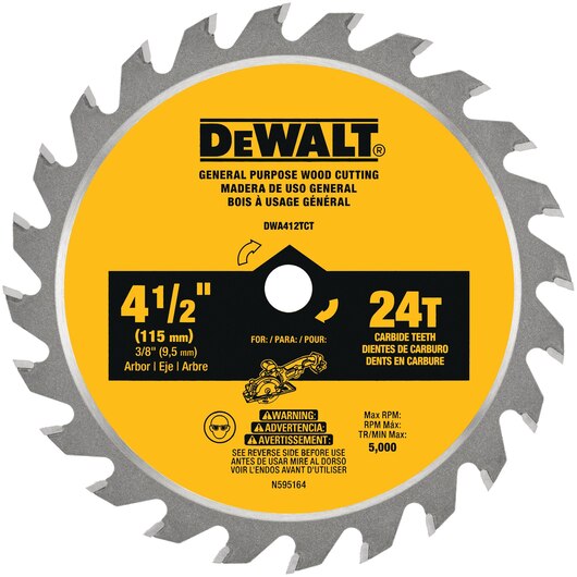 Dewalt 4-1/2 IN Circular Saw Blade