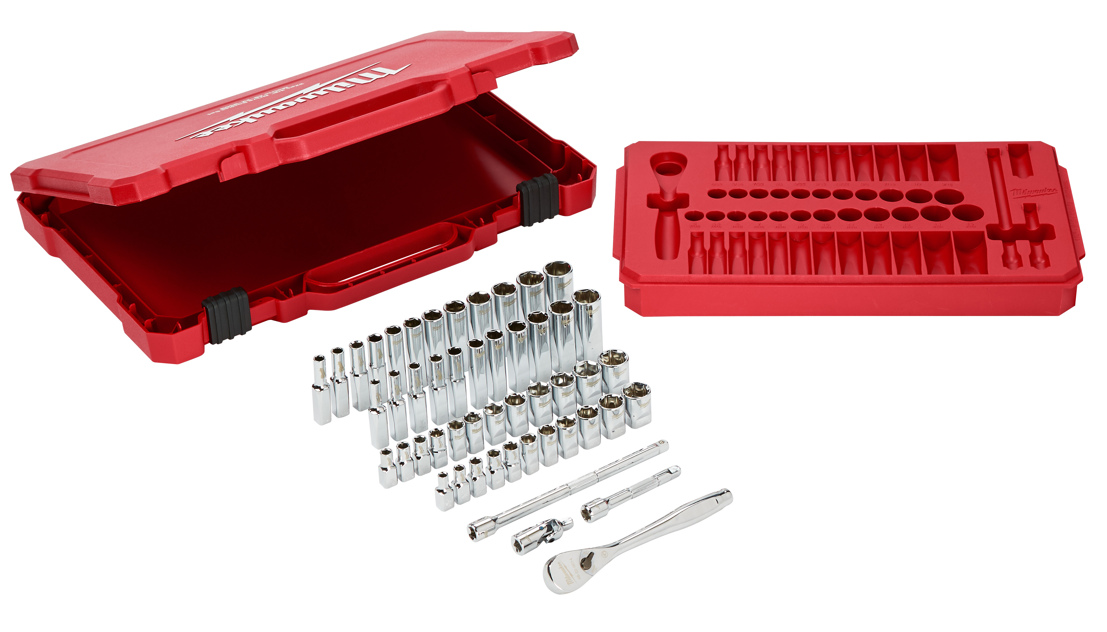 1/4 in. Drive Ratchet & Socket Set - SAE & Metric - 50 Piece