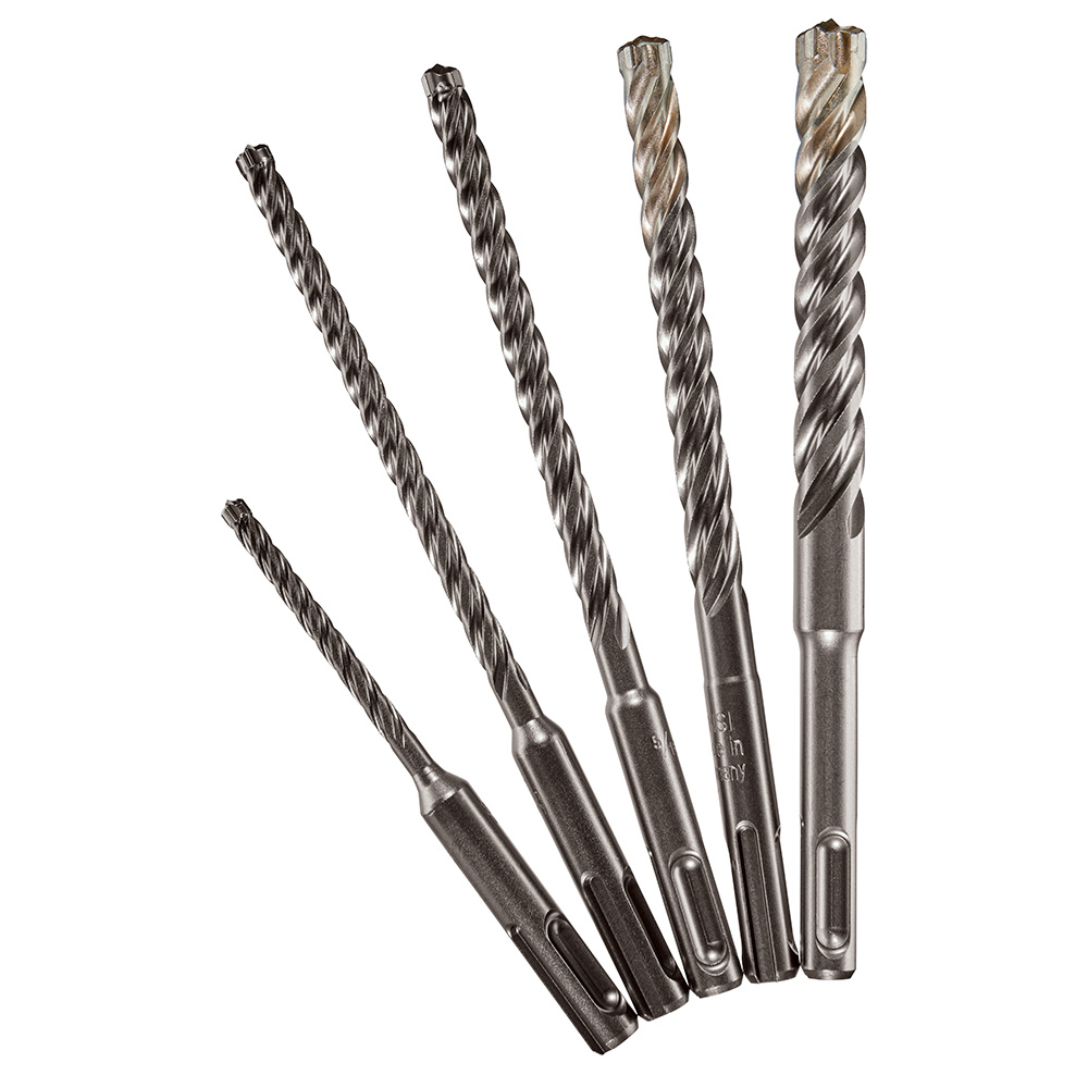 5-Piece MX4 4-Cutter SDS-Plus Rotary Hammer-Drill Bit Kit