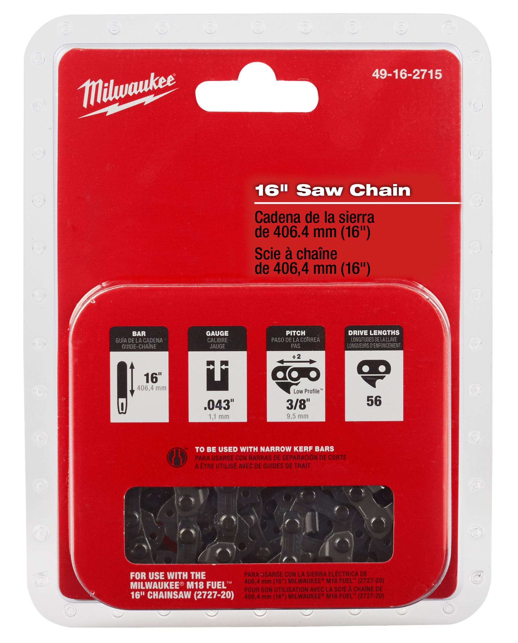 16 in. Replacement Chainsaw Chain