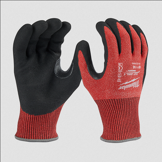 Cut Level 4 Nitrile Dipped Gloves - Size Medium - 1 Pack