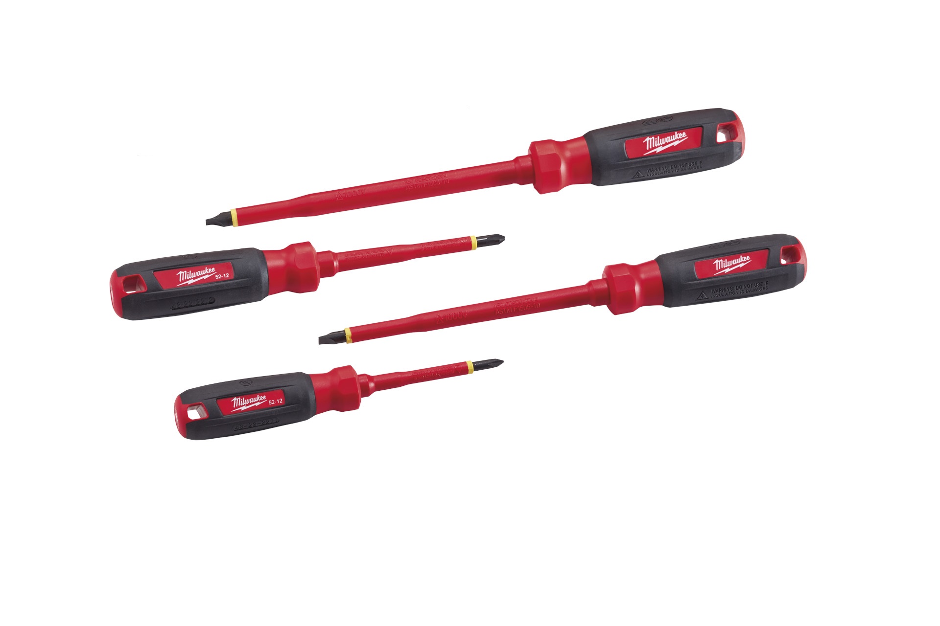 1000V Insulated Screwdriver Set with Square Recess - 4 Piece