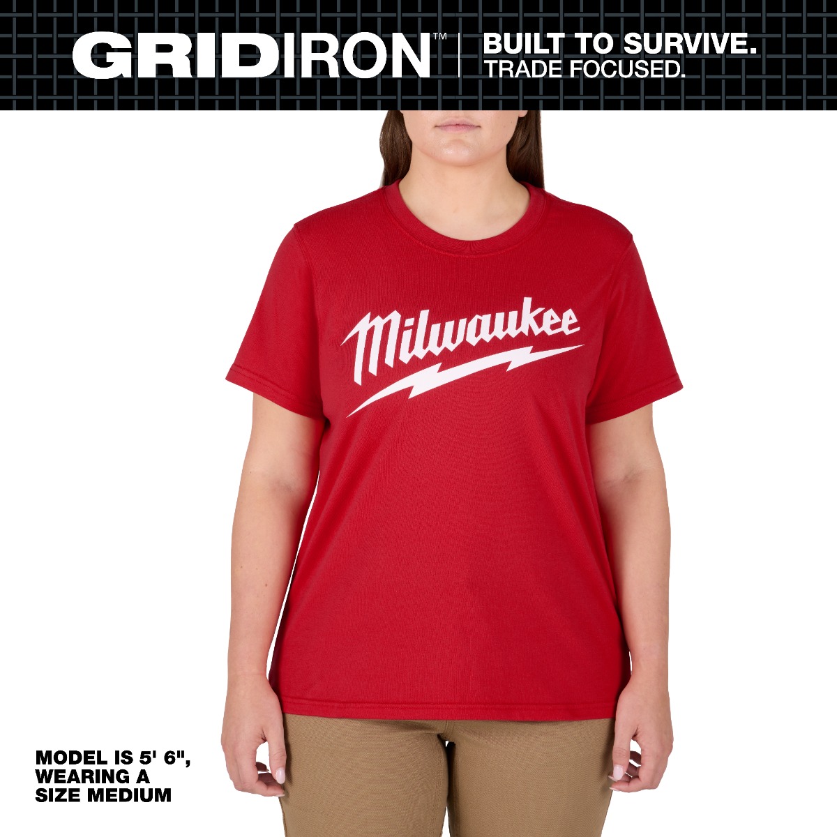 Women's GRIDIRON™ Logo Tee - Short Sleeve Red - XLarge