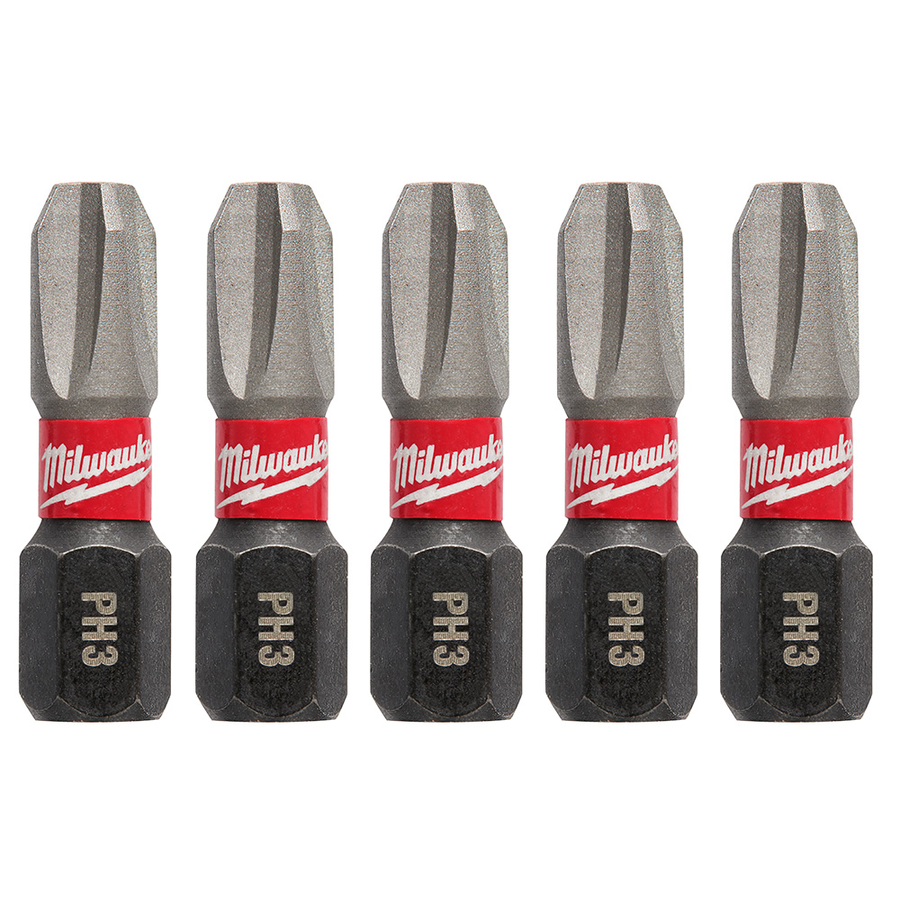 SHOCKWAVE Impact Phillips #3 Insert Bits - 5 Pack