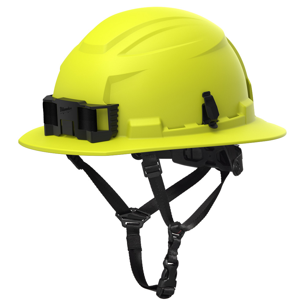 BOLT™ High Visibility Green Full Brim Safety Helmet – Type 2, Class E