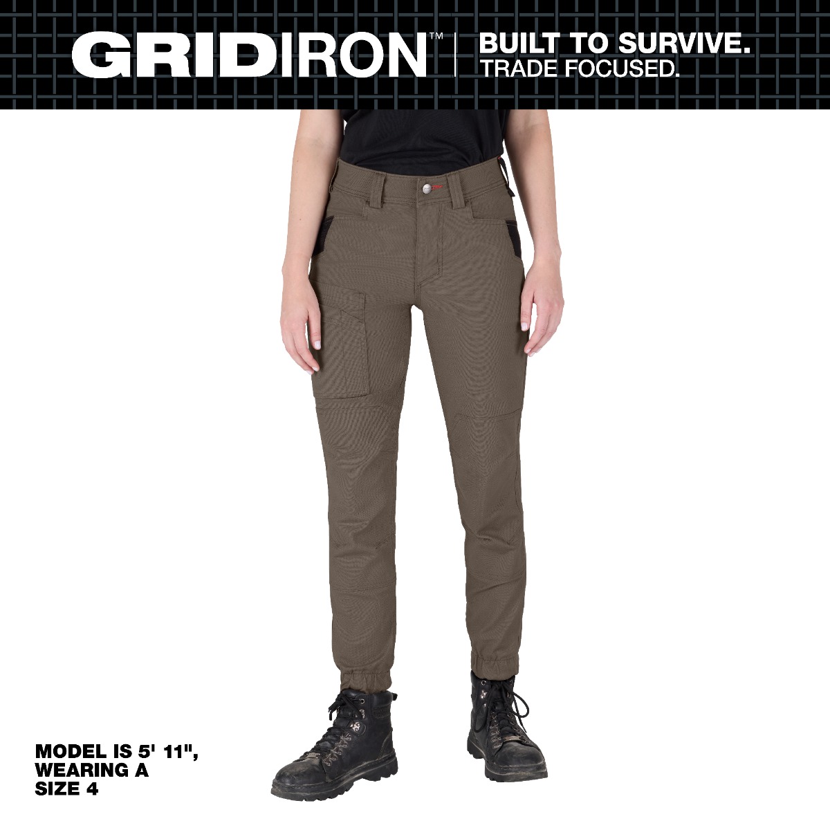 Women's GRIDIRON™ Double Knee Jogger Pants - Brown - 16R