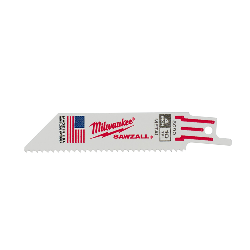 4 in. 10 TPI Thin Kerf SAWZALL Blades - 5 Pack