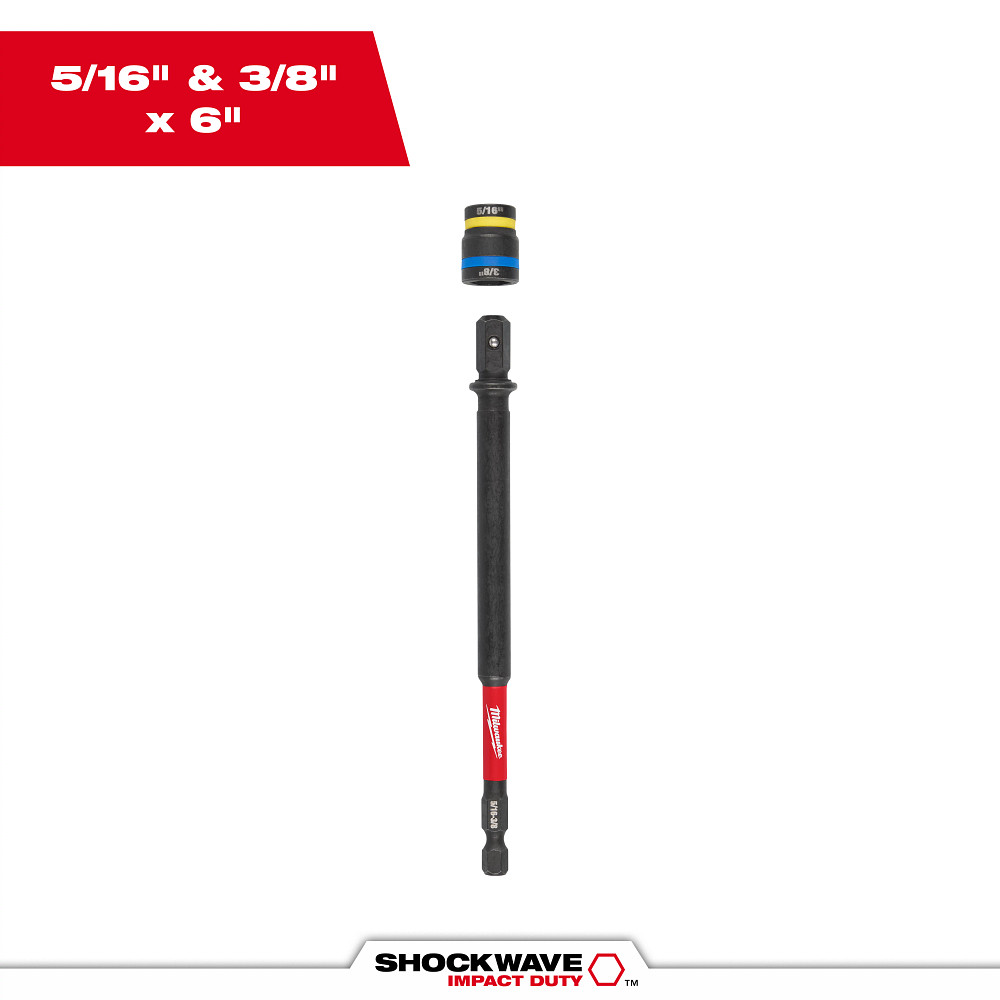 SHOCKWAVE™ Impact Duty 5/16” and 3/8” x 6” QUIK-CLEAR™ 2-in-1 Magnetic Nut Driver