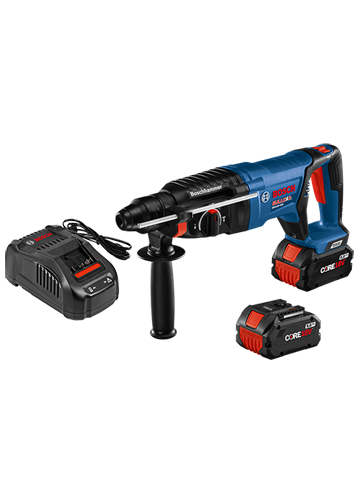 18V EC Brushless SDS-plus® Bulldog™ 1 In. Rotary Hammer Kit with (2) CORE18V 8.0 Ah Performance Batteries