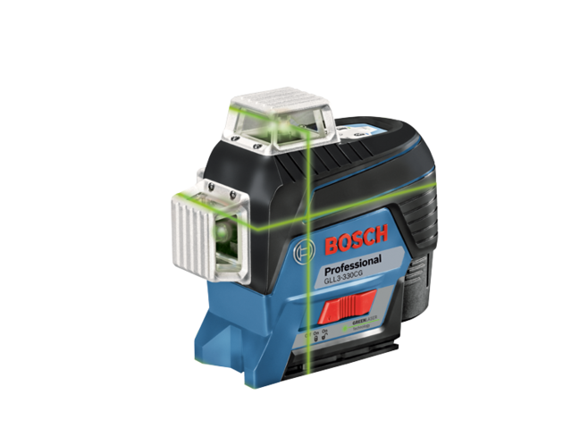 360⁰ Connected Green-Beam Three-Plane Leveling and Alignment-Line Laser