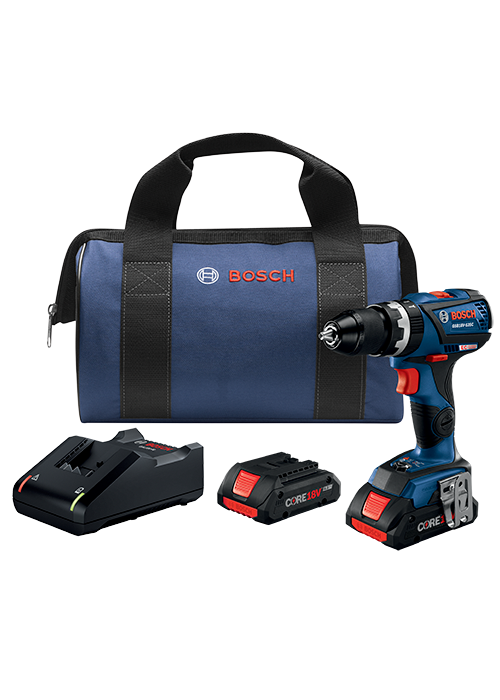 18V EC Brushless Connected-Ready Compact Tough 1/2 In. Hammer Drill/Driver Kit with (2) CORE18V 4.0 Ah Compact Batteries