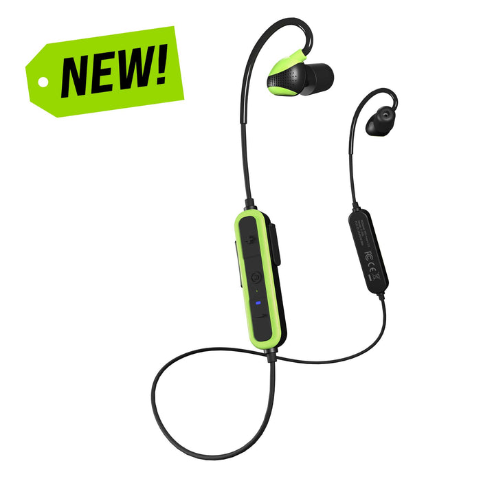 PRO Aware 2.0 Bluetooth Earbuds - Safety Green, Ambient Listening Technology