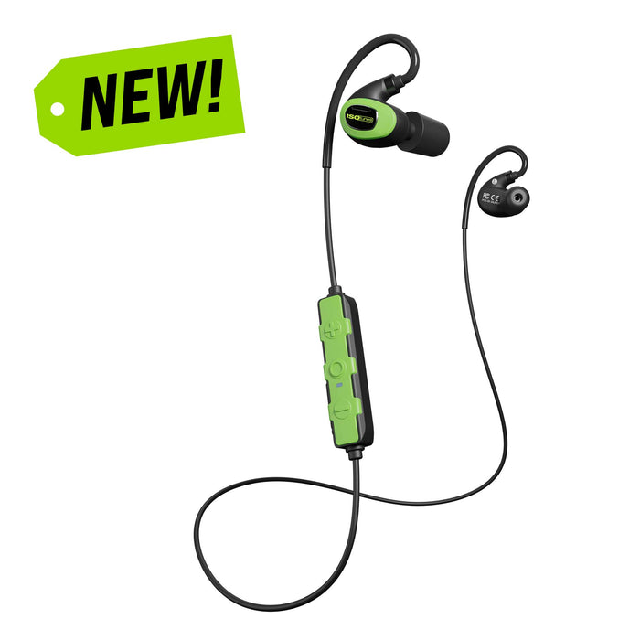 PRO 3.0 LISTEN ONLY Bluetooth Earbuds, Safety Green, 79 dB volume limit [industry specialized]