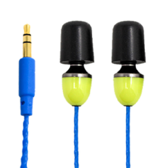 WIRED LISTEN ONLY Earbuds - Blue/Yellow [industry specialized]