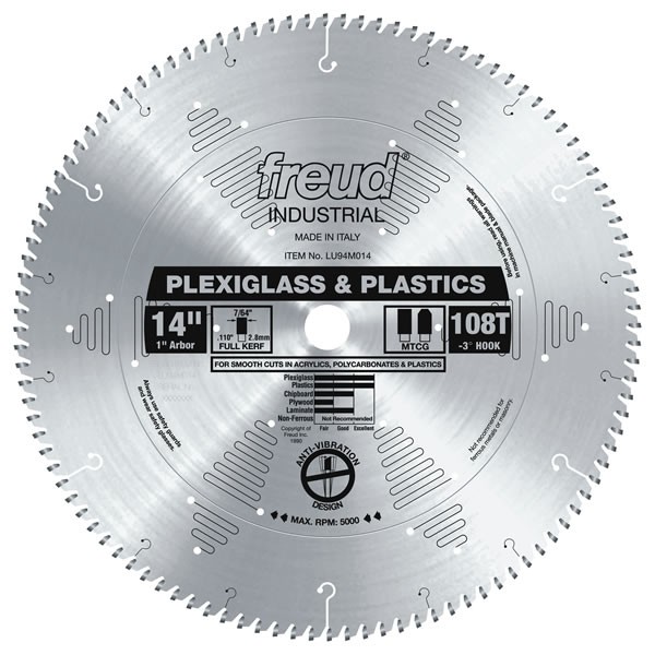 14" Industrial Plastic Saw Blade