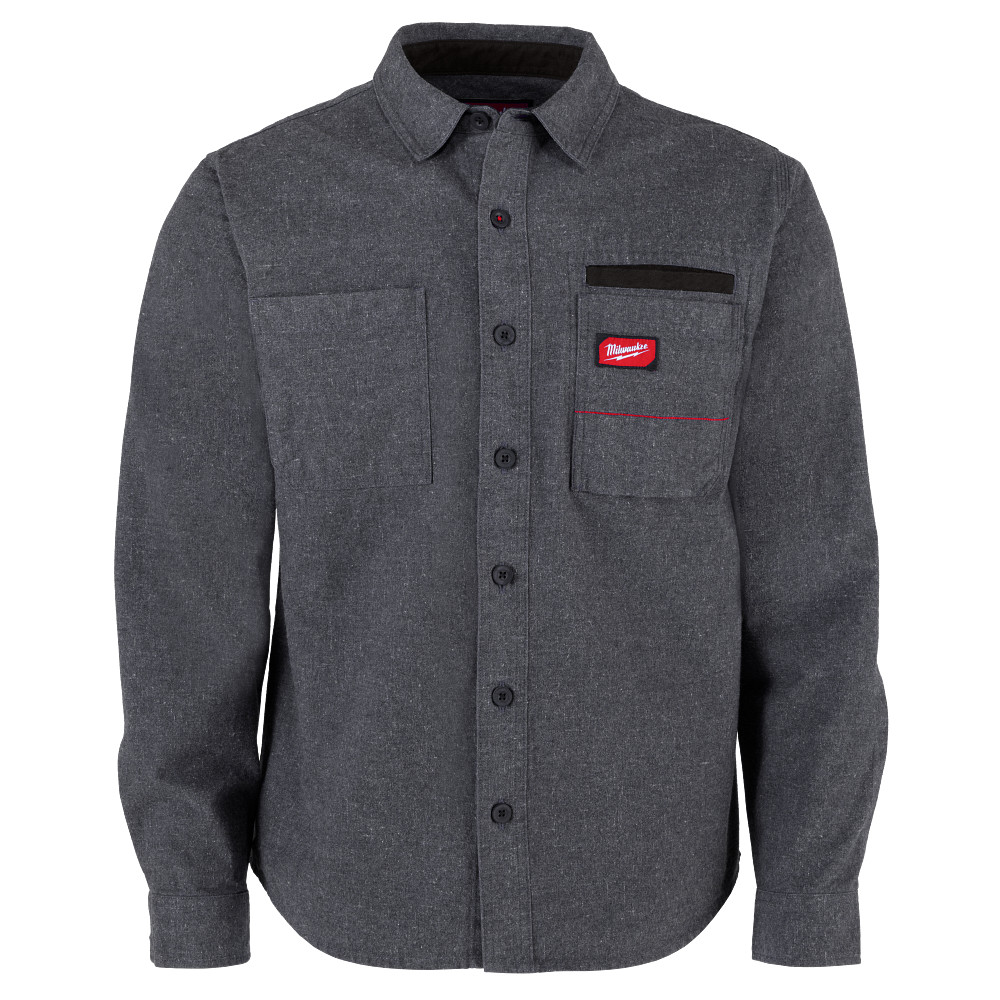 GRIDIRON™ Flannel Shirt - Gray - Large