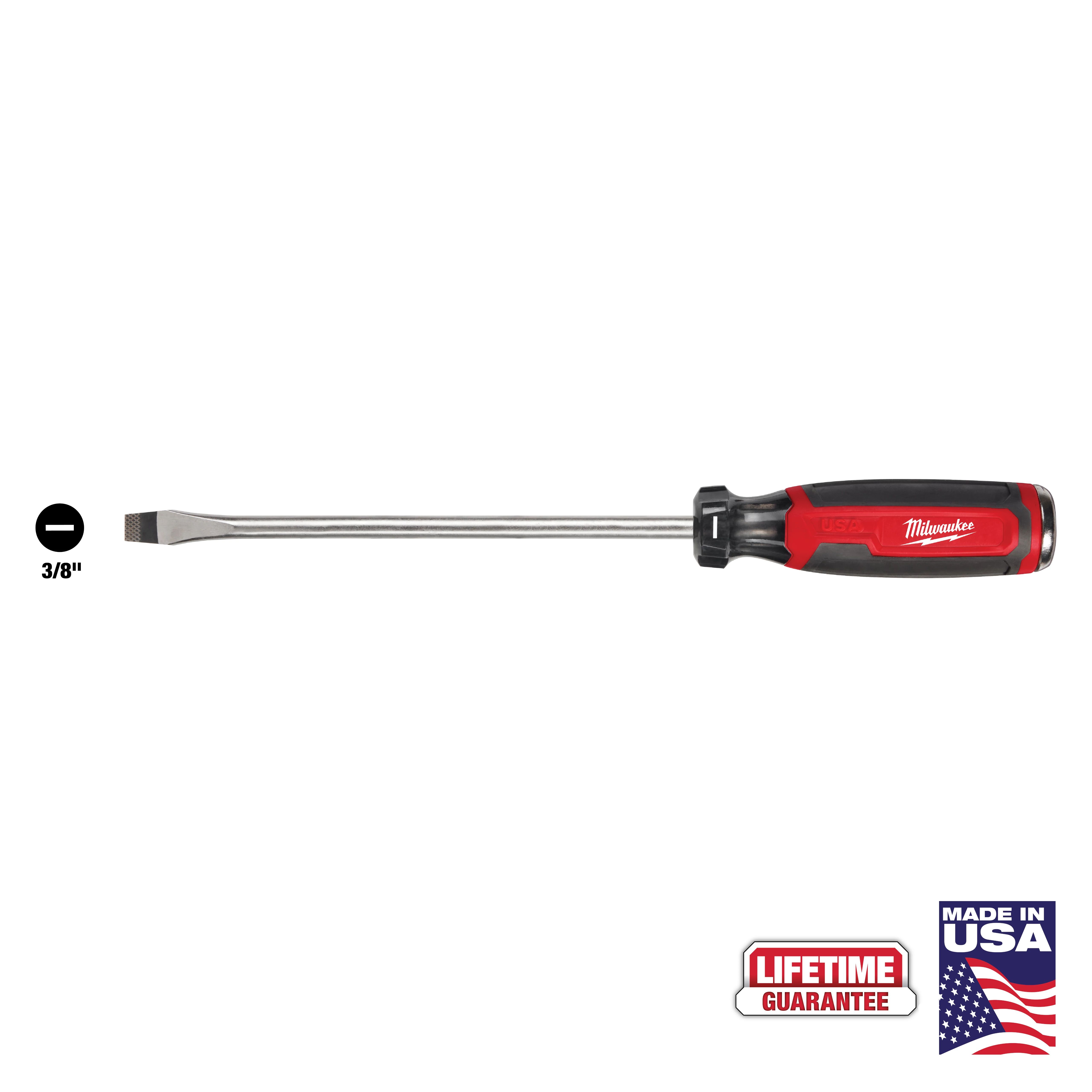 3/8" Slotted 8" Cushion Grip Demolition Screwdriver (USA)