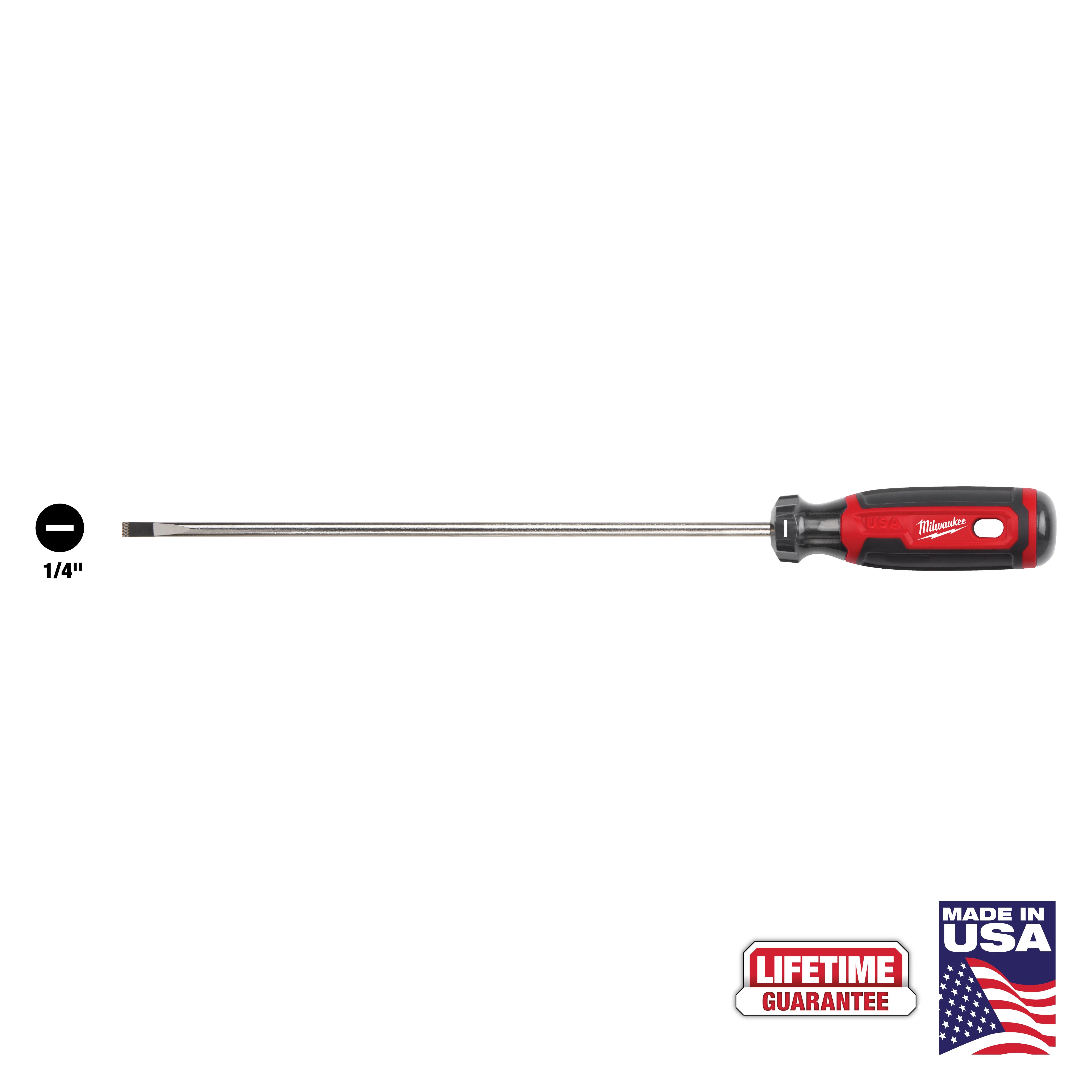 1/4" Cabinet 10" Cushion Grip Screwdriver (USA)