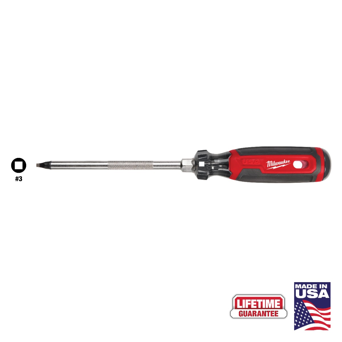 #3 Square 6" Cushion Grip Screwdriver (USA)
