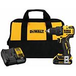 DEWALT 20V MAX ATOMIC Lithium-Ion Cordless Brushless Compact 1/2-inch Drill/Driver Kit with 1.3Ah Battery, Charger and Bag