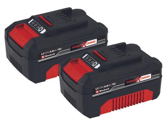 EINHELL 2 x 4.0 Ah 18V Power XChange Battery Twinpack
