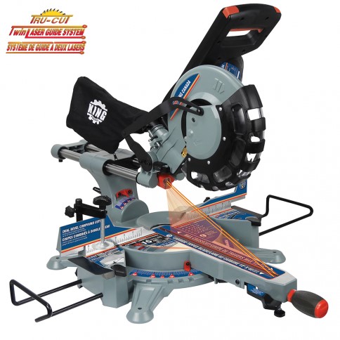 King 8385NS 10" Dual Bevel Sliding Compound Miter Saw with Twin Laser