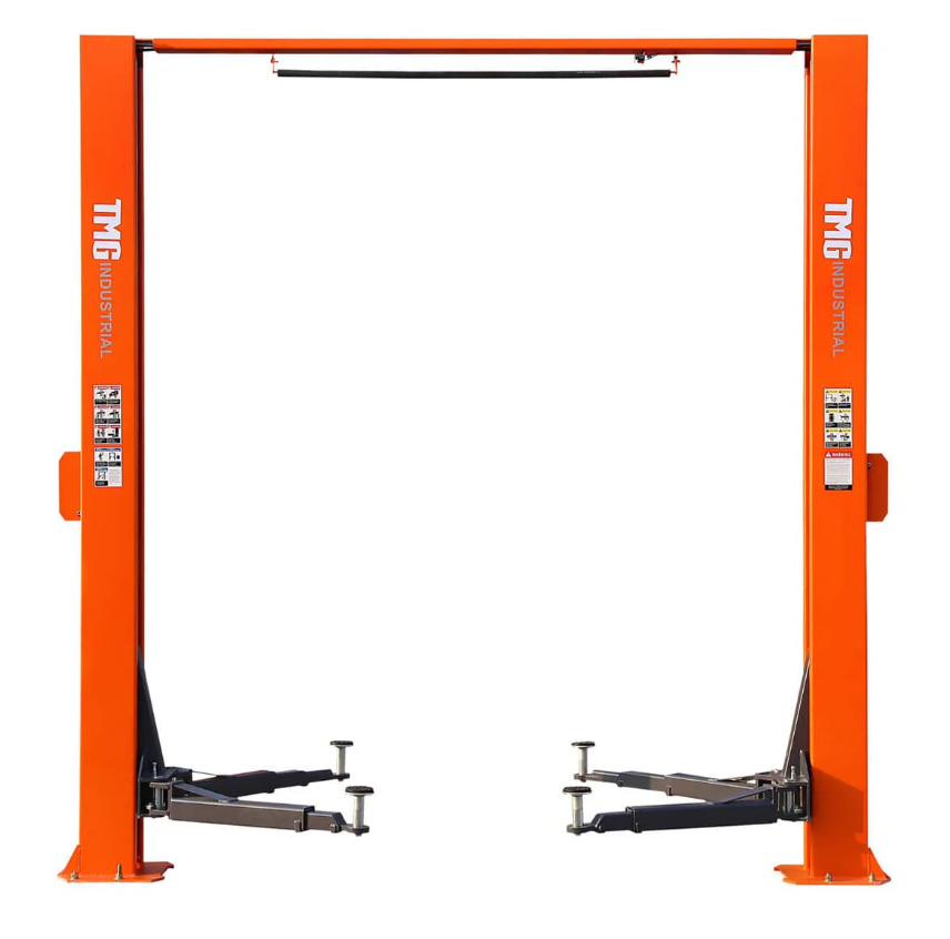 10,000-lb Two Post Overhead Auto Lift, Symmetric Arms, 72" Lift Height, Dual-Point Lock Release