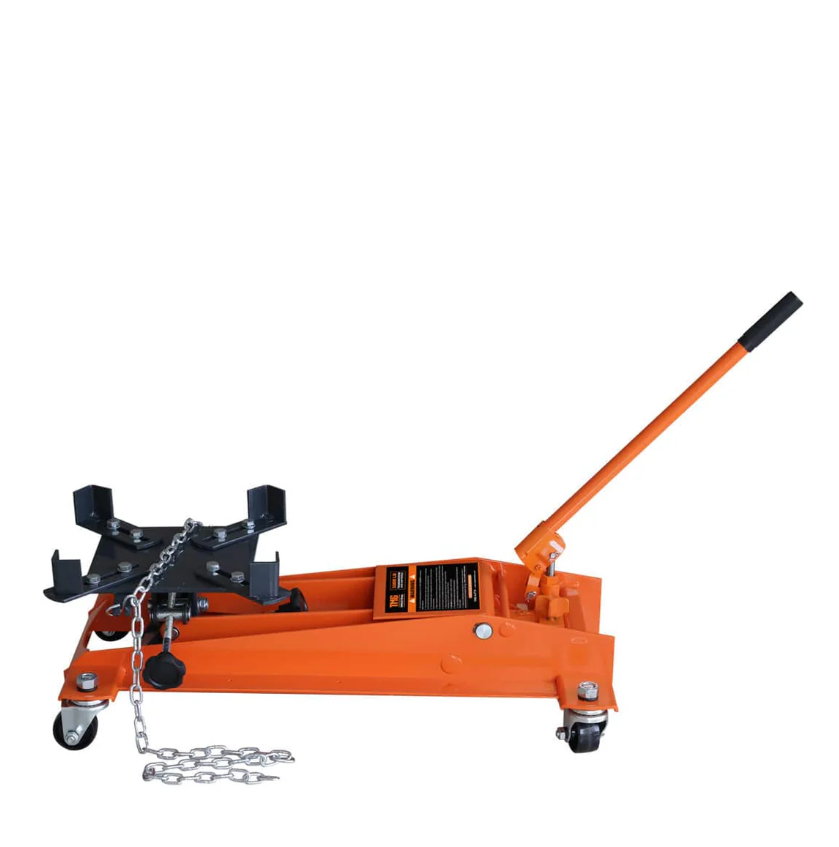 1100-lb Low-Profile Transmission Jack, Swivel Casters, 360° Moving Handle
