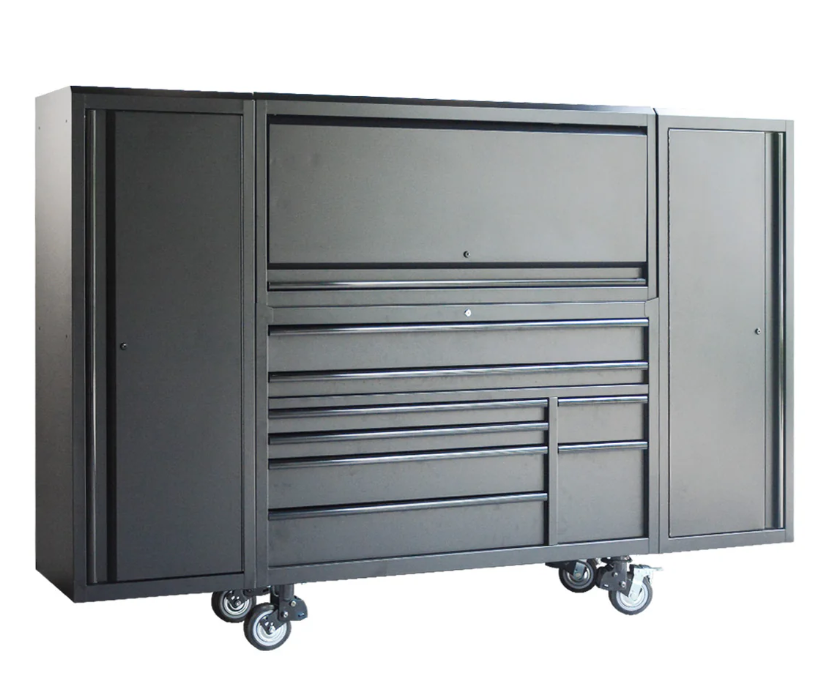 Pro Series 56” Rolling Tool Chest Cabinet – 8 Drawers, Side Lockers & Casters