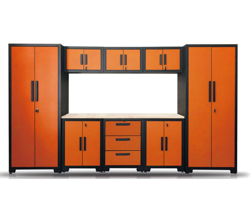 TMG-GCC09 9-Piece Garage Cabinet Workbench Combo Set, Pre-assembled, Fully Welded